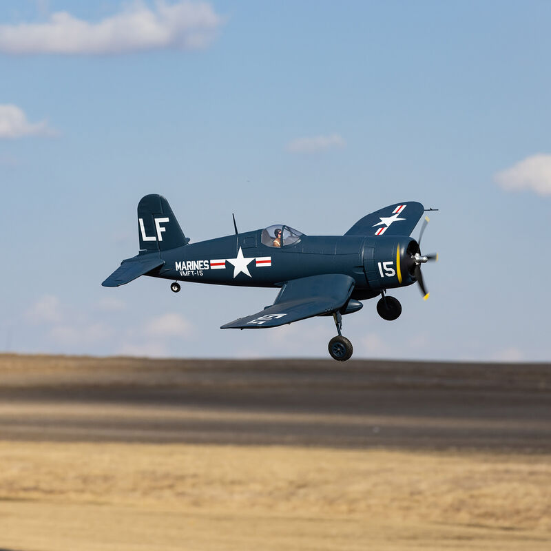 F4U-4 Corsair 1.2m BNF Basic with AS3X and SAFE Select - EFL18550