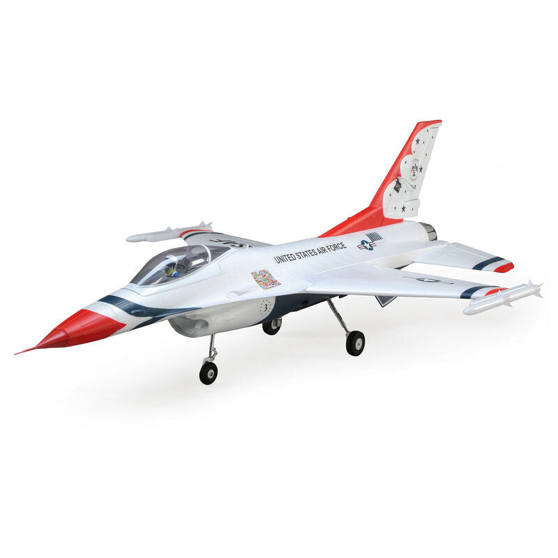 F-16 Thunderbirds 70mm EDF Jet BNF Basic with AS3X and SAFE Select - EFL78500
