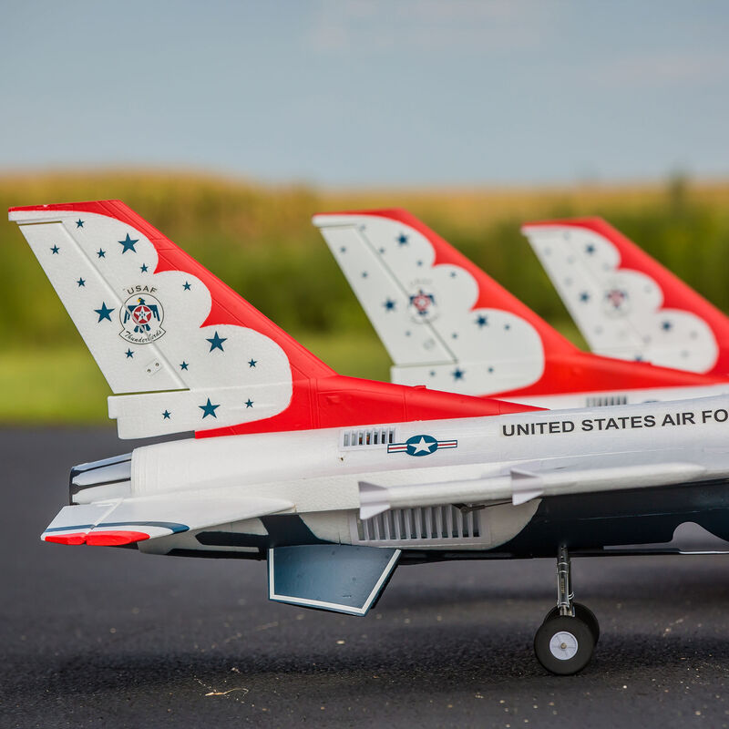 F-16 Thunderbirds 70mm EDF Jet BNF Basic with AS3X and SAFE Select - EFL78500
