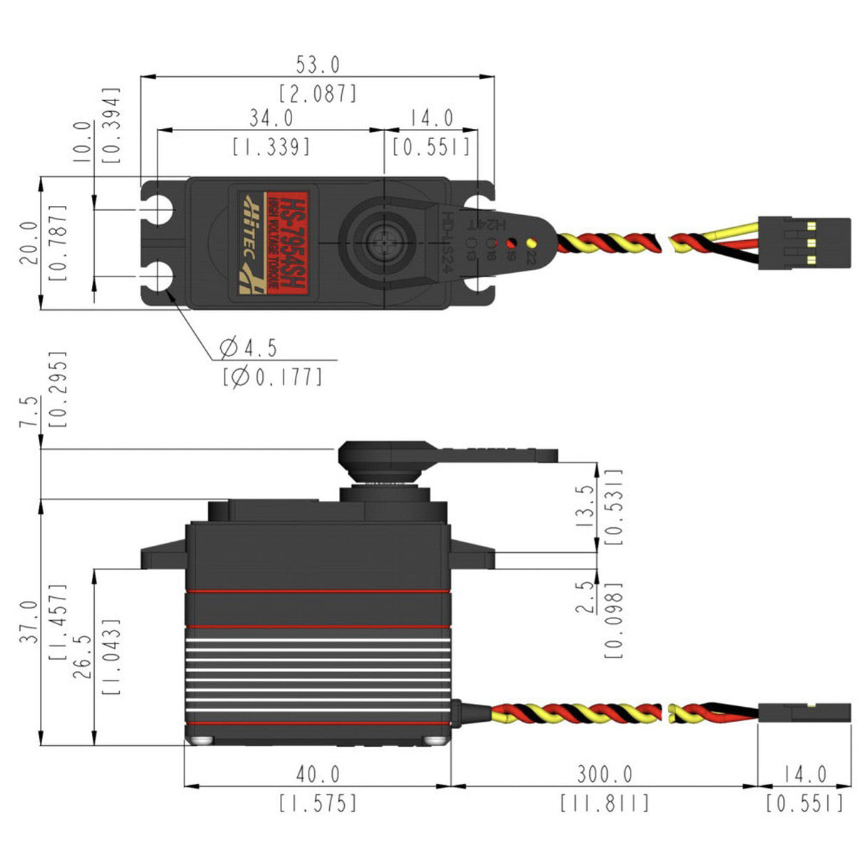 HITEC - High Torque Steel Gear 24T Digital Coreless Servo