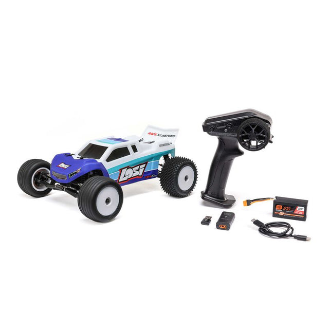 Losi 1/18 Mini-T 2.0 2S 2WD RTR Brushless Stadium Truck, Blue