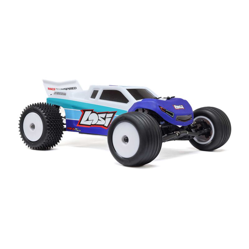 Losi 1/18 Mini-T 2.0 2S 2WD RTR Brushless Stadium Truck, Blue