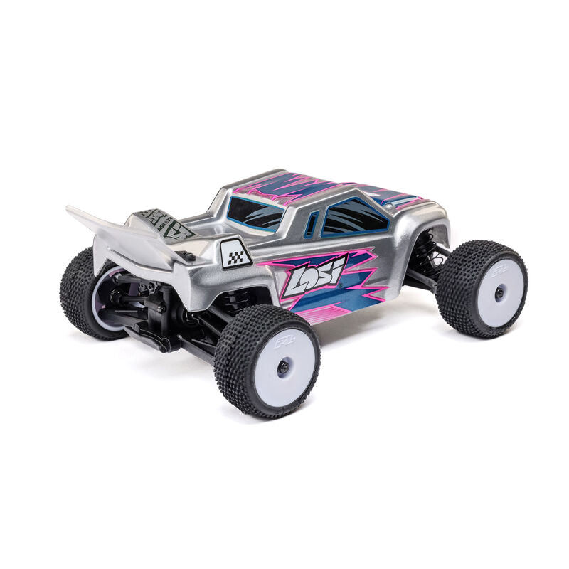 Losi 1/28 Micro-T 2S 2WD RTR Stadium Truck, Silver