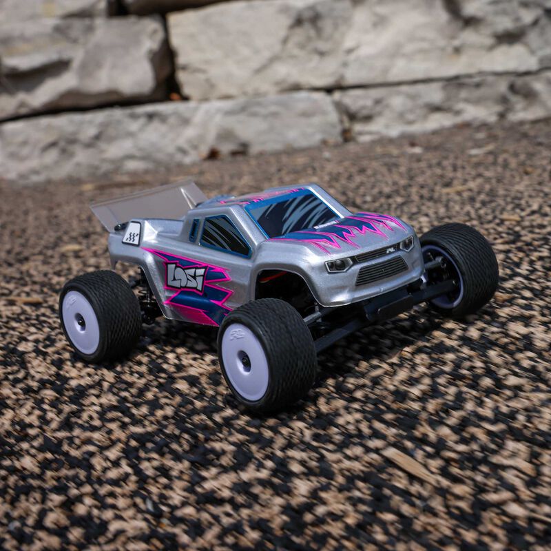 Losi 1/28 Micro-T 2S 2WD RTR Stadium Truck, Silver
