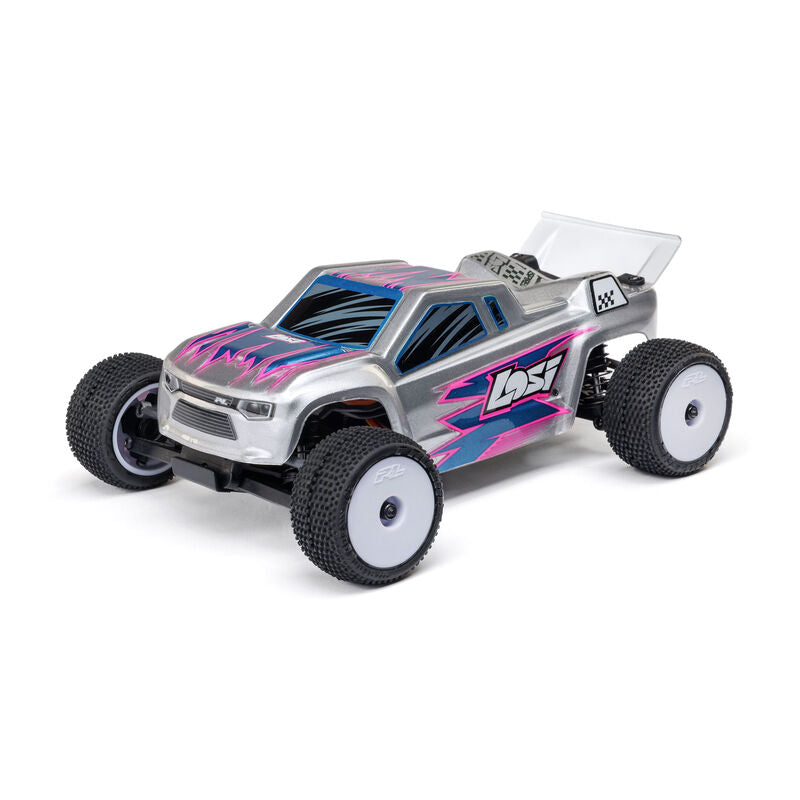 Losi 1/28 Micro-T 2S 2WD RTR Stadium Truck, Silver