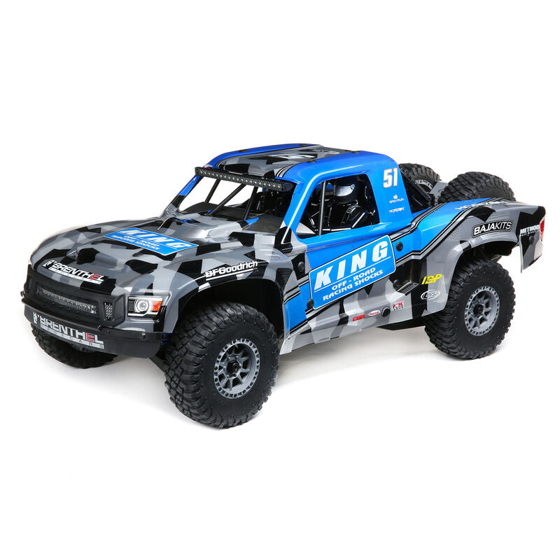 Losi 1/6 Super Baja Rey King Shocks 8S 4X4 RTR Brushless Desert Truck, Blue