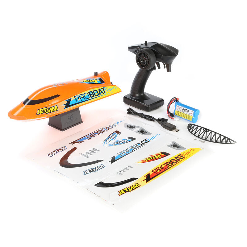 Jet Jam 12 Self-Righting Pool Racer Brushed RTR White - PRB08031T2