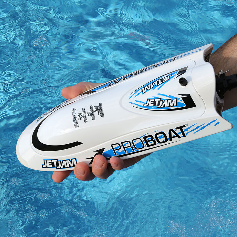 Jet Jam 12 Self-Righting Pool Racer Brushed RTR White - PRB08031T2