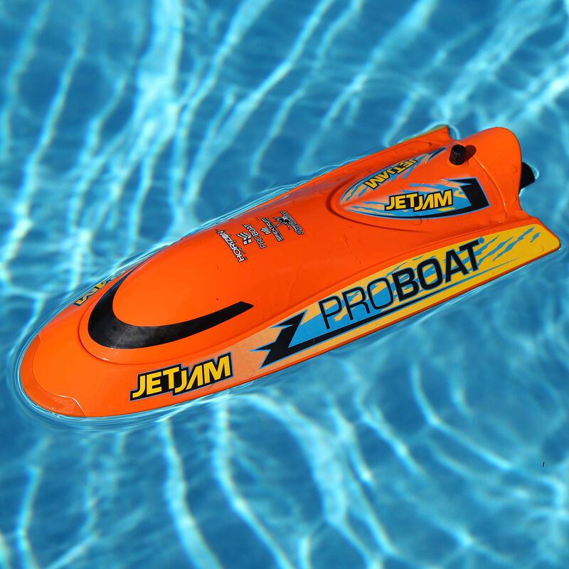 Jet Jam V2 12" Self-Righting Pool Racer Brushed RTR, Orange - PRB08031V2T1