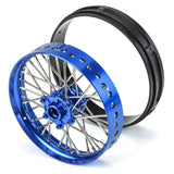 Pro-Line Racing 1/4 Pro-Spec Aluminum V2 Bead Front Wheel Blue/Blue (1): Promoto-MX