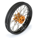 Pro-Line Racing 1/4 Pro-Spec Aluminum V2 Bead Front Wheel Black/Gold (1): Promoto-MX