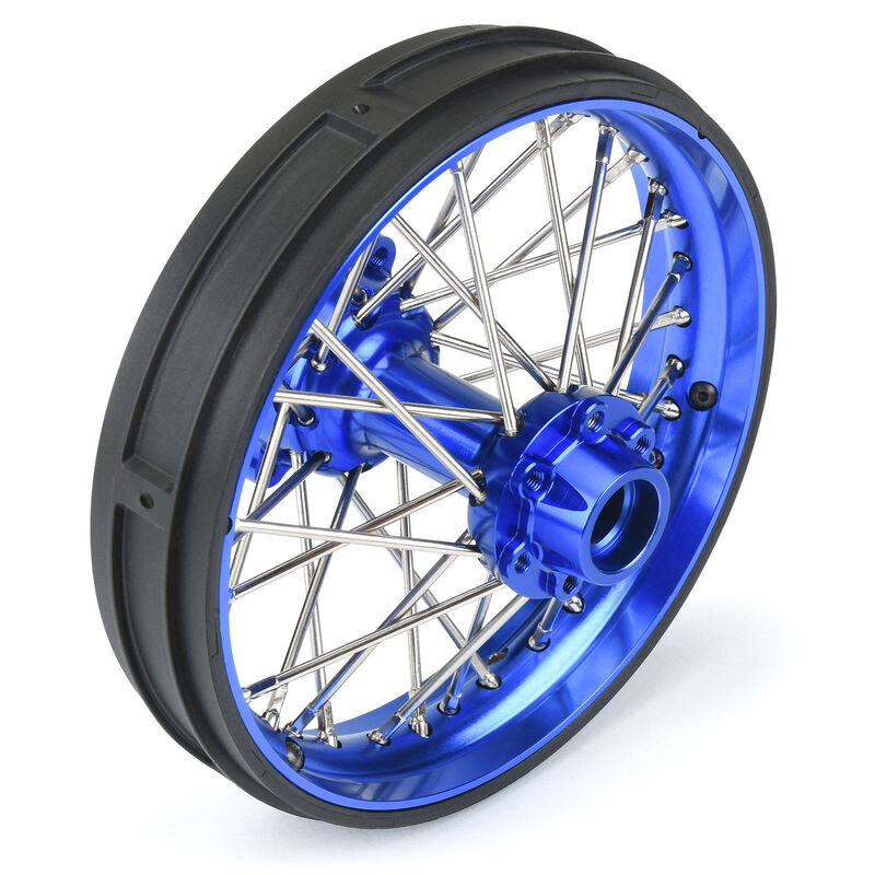Pro-Line Racing 1/4 Pro-Spec Aluminum V2 Bead Rear Wheel Blue/Blue (1): Promoto-MX
