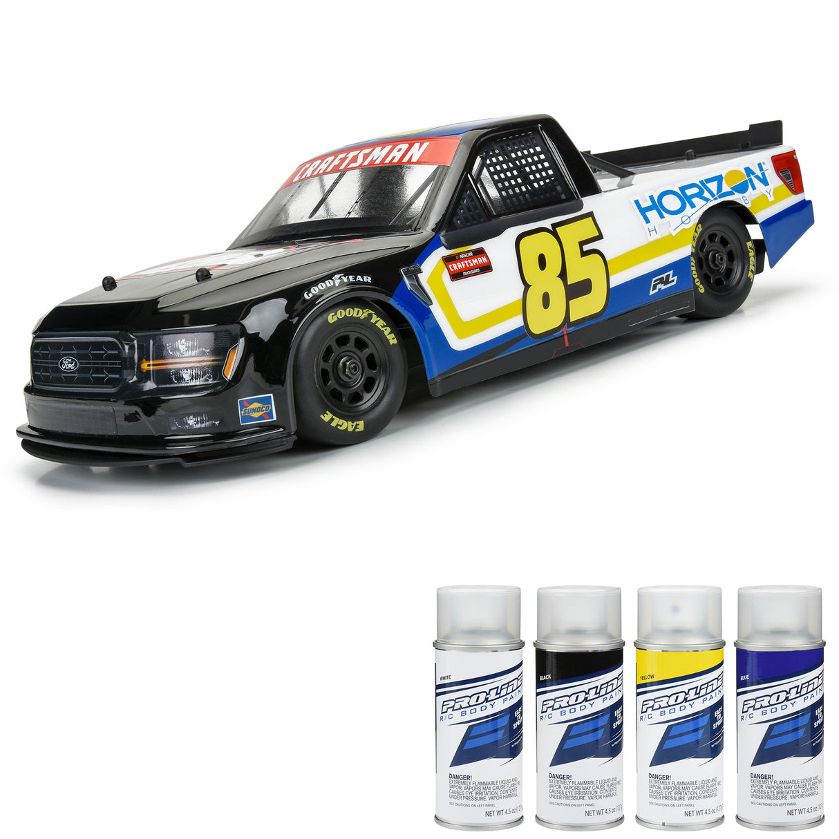 Pro-Line Racing 1/12 Pre-Cut 2024 Ford F-150 Truck Clear Body: Losi NASCAR