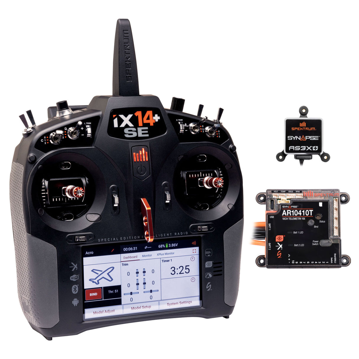Spektrum iX14+ Special Edition Transmitter with 10-Channel PowerSafe Receiver and Synapse Combo