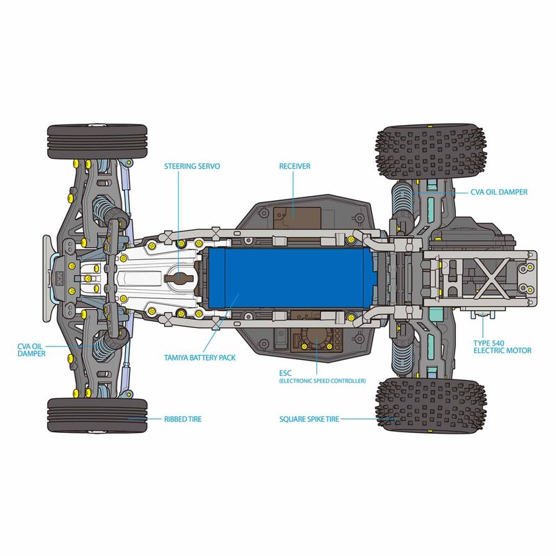 Tamiya 1/10 Fighter NXGEN DT-04 2WD Buggy Kit