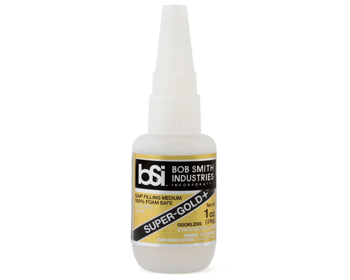 Bob Smith - Industries Super-Gold+ Odorless Foam-Safe CA Glue (Medium) (1oz)