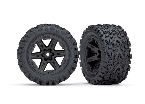 Traxxas RXT 2.8" Black Wheels & Talon EXT Tires (2)