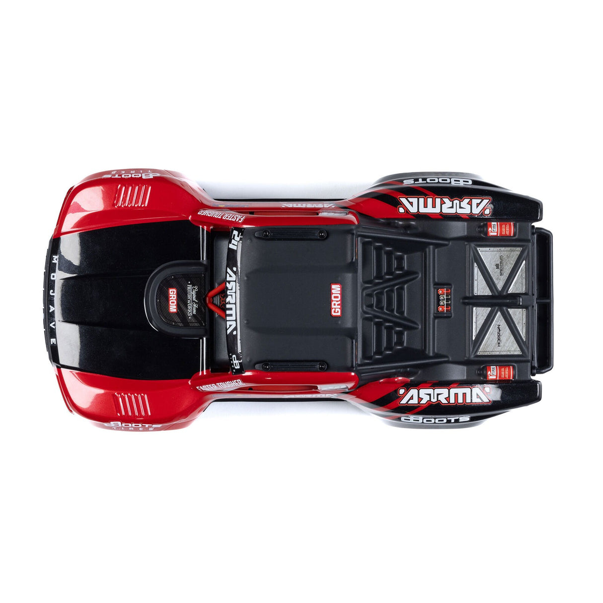 1/16 MOJAVE GROM 4X4 RTR Brushed Desert Truck (Battery & Charger Included), Red/Black