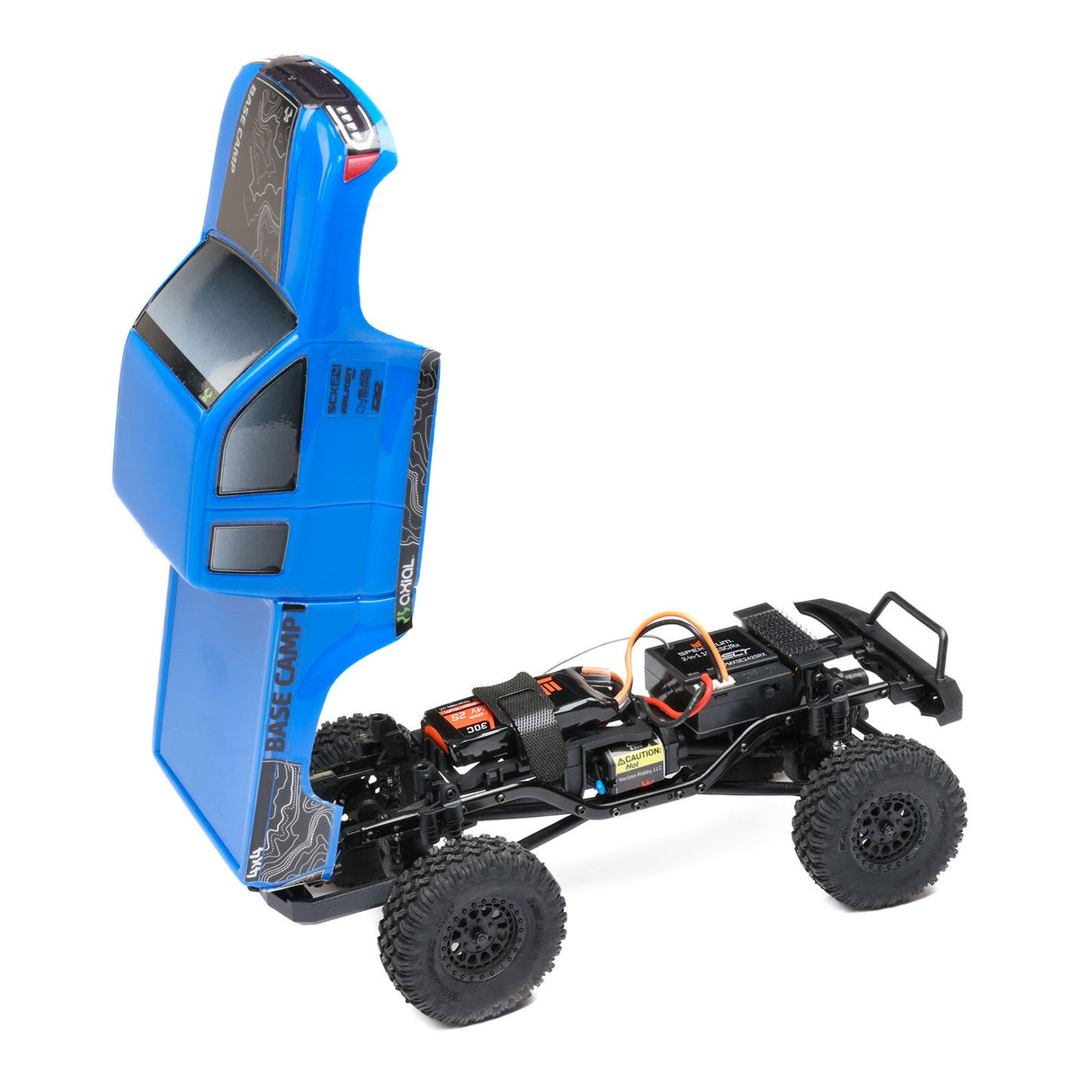1/24 SCX24 Base Camp 4X4 RTR Brushed Rock Crawler (Battery & Charger Included), Blue