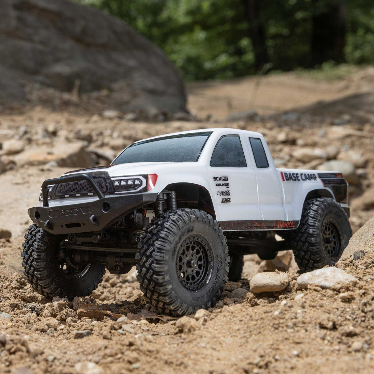 1/24 SCX24 Base Camp 4X4 RTR Brushed Rock Crawler (Battery & Charger Included), White