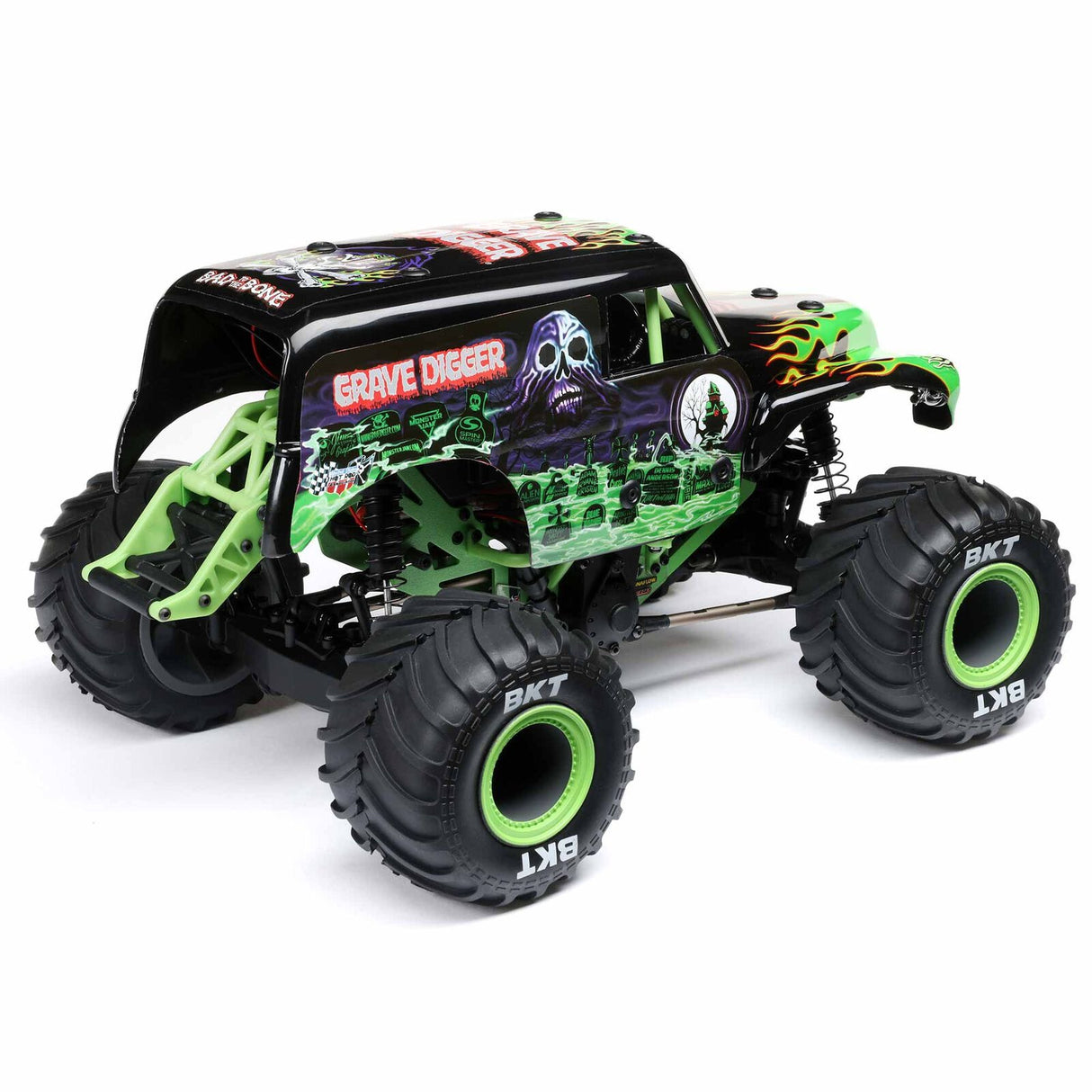 1/18 Mini LMT Grave Digger 2S 4X4 RTR Brushed Monster Truck (Battery & Charger Included), Green