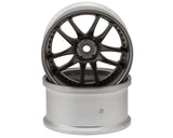 Traxxas - LAB Work Emotion CR3P 1/10 Drift Wheels (Matte Black/Chrome) (2) (6mm Offset) w/12mm Hex