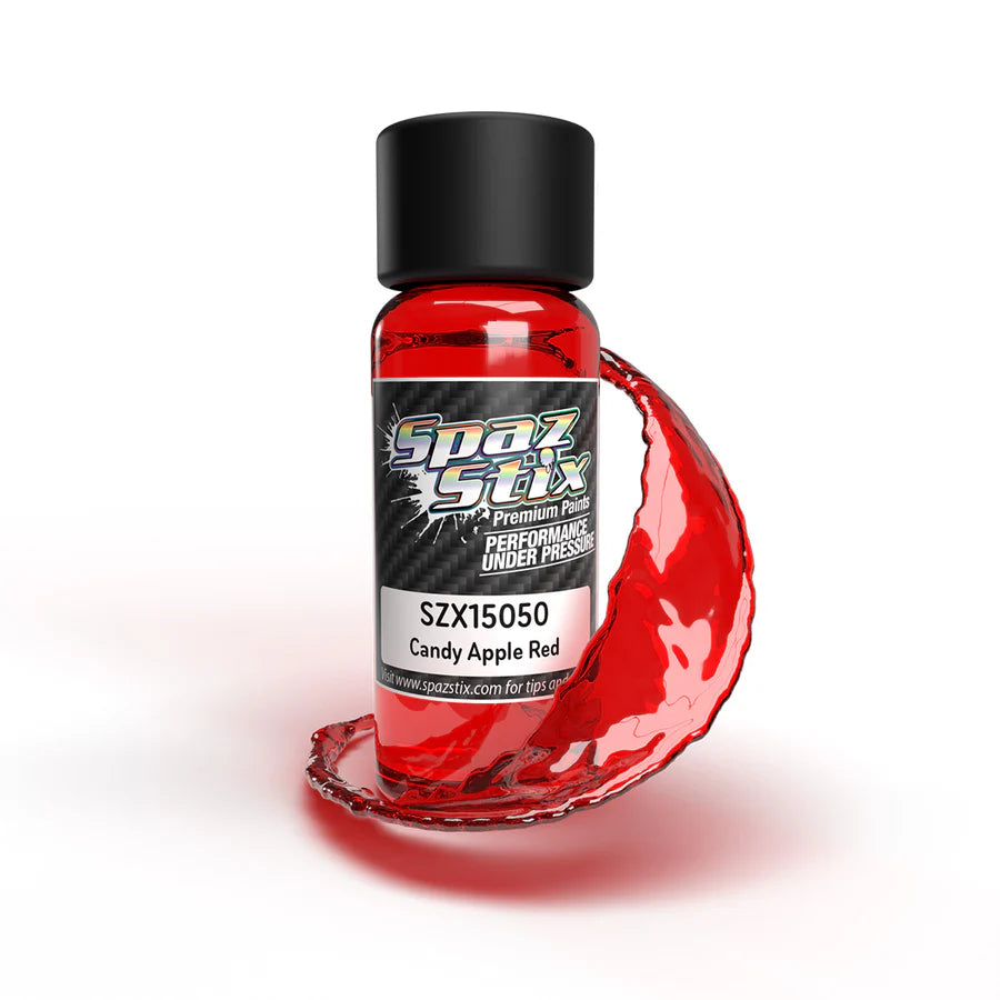 Spaz Stix Candy Apple Red Airbrush Ready Paint, 2oz Bottle