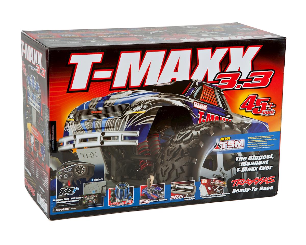 Traxxas T-Maxx 3.3 4WD RTR Nitro Monster Truck (Blue) w/TQi, TSM, Telemetry, Battery & DC Charger