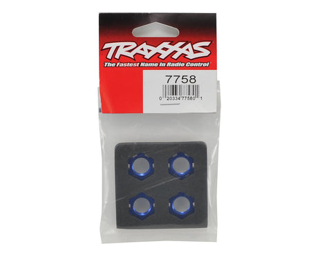 Traxxas Sledge/X-Maxx/E-Revo VXL 17mm Splined Wheel Nut (Blue) (4)
